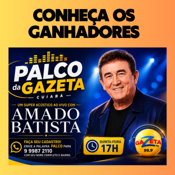 Palco da Gazeta com Amado Batista